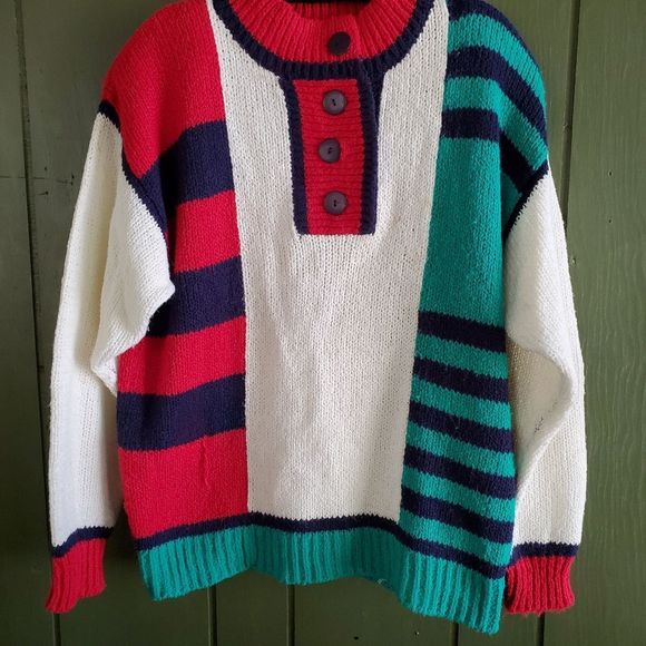 stitchworks Sweaters - Vtg 80s chenille sweater